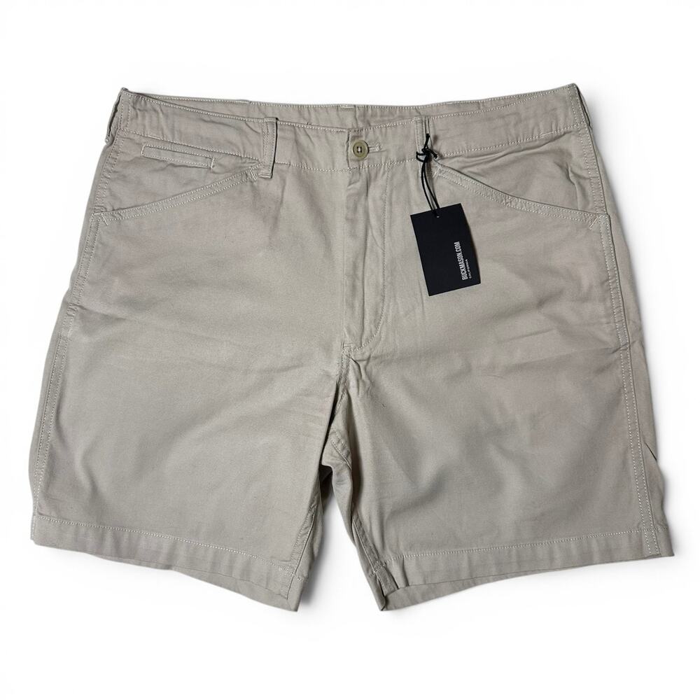Buck Mason Vintage Canvas 8in Walk Short Mens Actual Size 34 Oyster NWT
